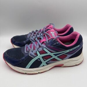 ASICS Gel-Contend 3 Running Shoes Womens 9.5 Navy Pink Blue T5F9N Sneaker